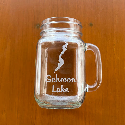 Schroon Lake Handled Mason Jar