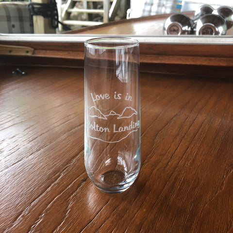 Bolton Landing Stemless Flute Glass