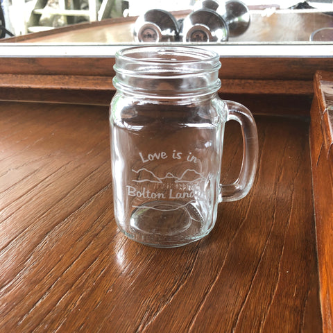Bolton Landing Handled Mason Jar