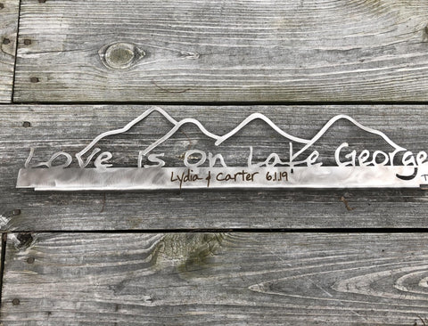 Lake George Stainless Metal Sign