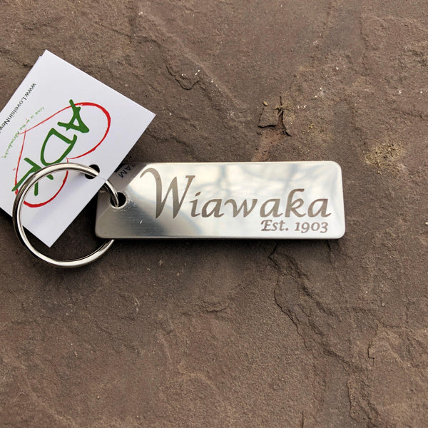 Personalized Lake George Key Chain, stainless steel