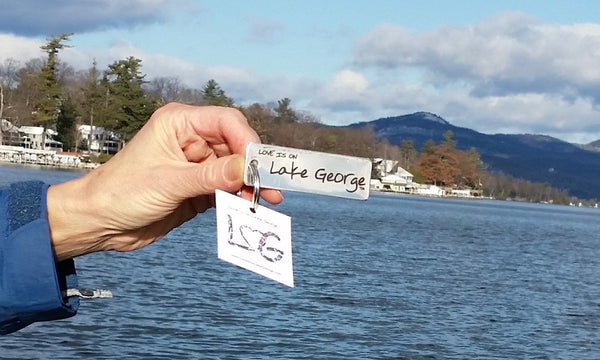 Lake George Key Chain, stainless steel