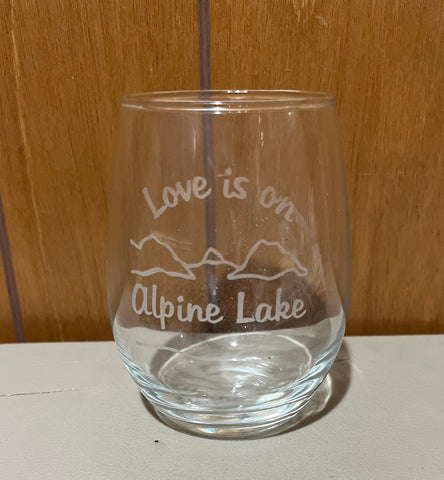 Alpine Lake Stemless Wine Glass
