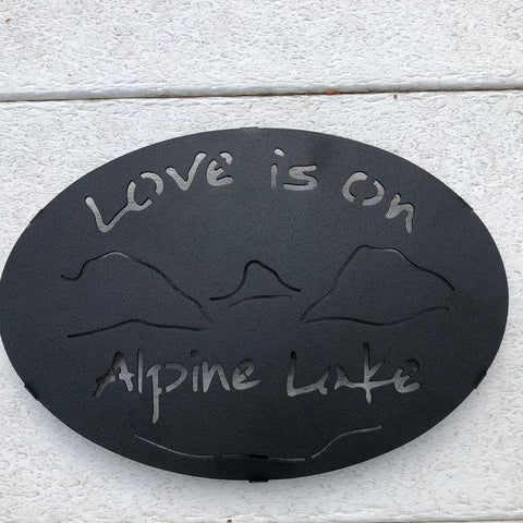 Love is on The River wall mount