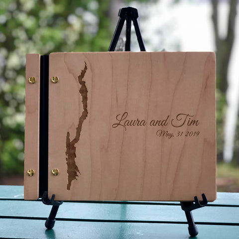 Lake George Wedding Gift Package with a Graphite shelf sitter