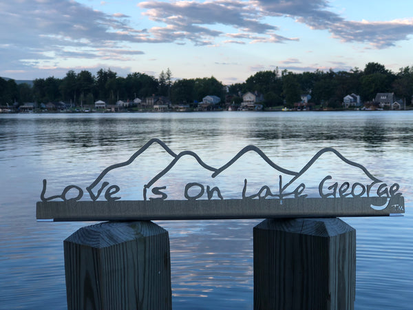 Lake George Stainless Metal Sign