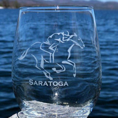 Saratoga Stemless Wine Glasses and Trivet Gift Set