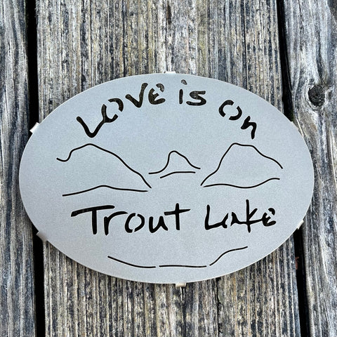 NEW!  Trout Lake Painted Trivet